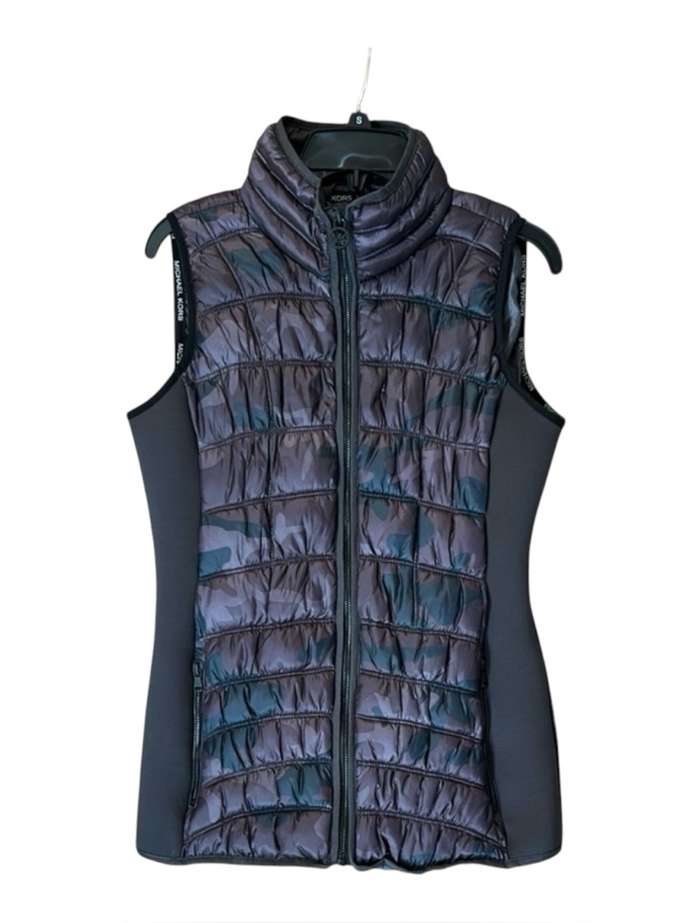 Michael By Michael Kors Womens‎ Full Zip Vest Size Small Camouflage Camo